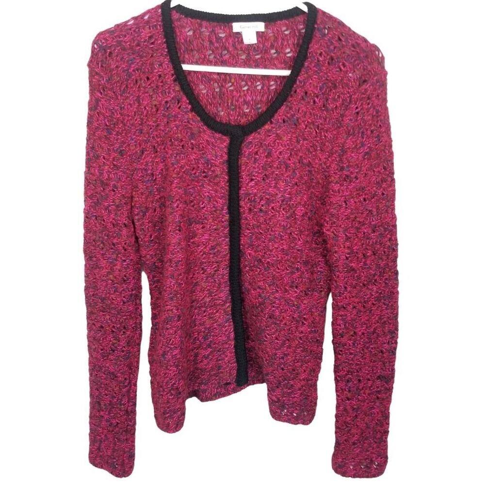 Garnet Hill Womens Wool Mohair Cardigan Sweater M Cottagecore Hygge Comfy Cozy